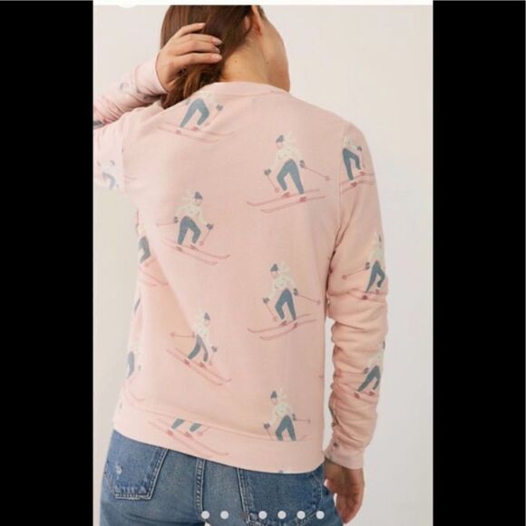 Sol Angeles x Anthropologie Pink Freestyle Ski Sweater Small - Picture 6 of 6
